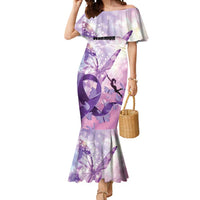 Personalized Polynesian Lupus Awareness Mermaid Dress Butterfly Hologram Lupus Warrior