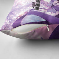 Polynesian Lupus Awareness Pillow Cover Butterfly Hologram Lupus Warrior
