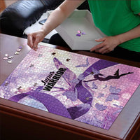 Polynesian Lupus Awareness Puzzle Butterfly Hologram Lupus Warrior