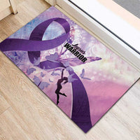 Polynesian Lupus Awareness Rubber Doormat Butterfly Hologram Lupus Warrior