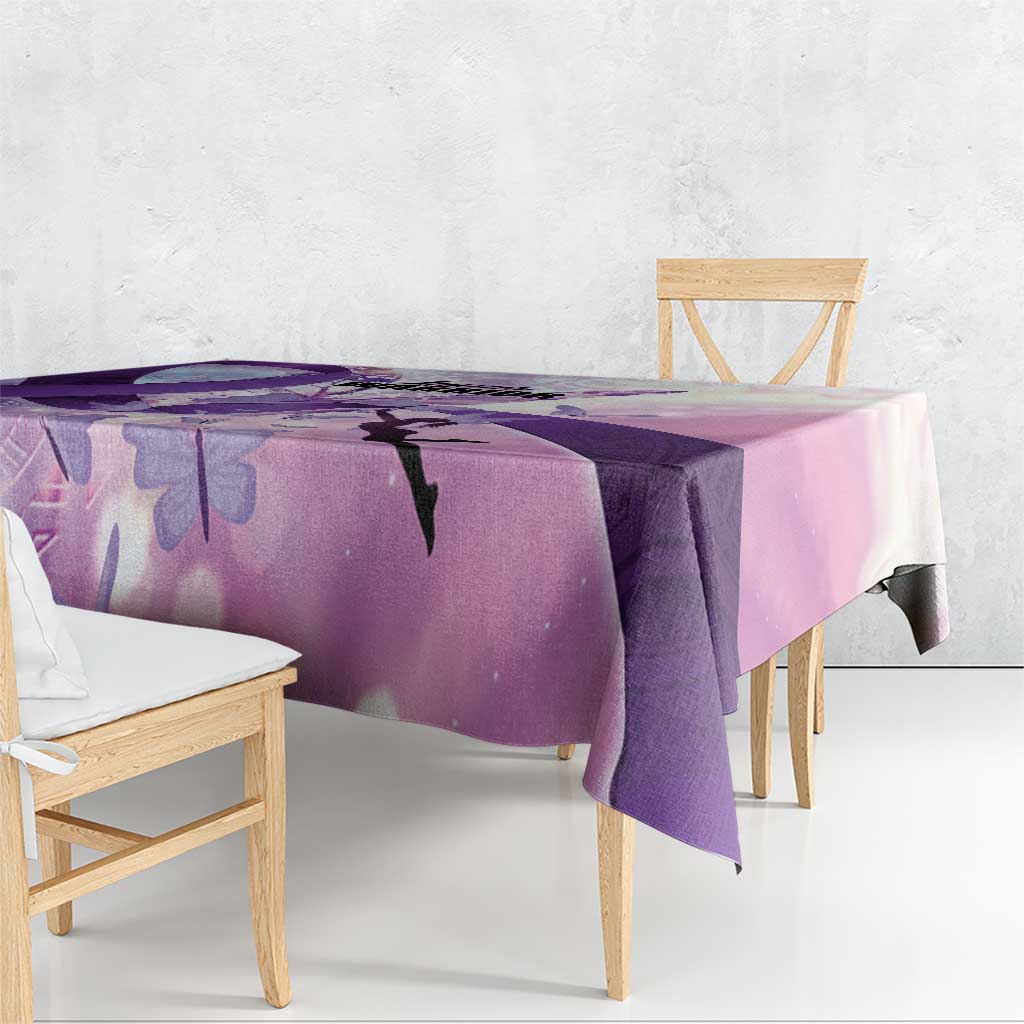 Polynesian Lupus Awareness Tablecloth Butterfly Hologram Lupus Warrior
