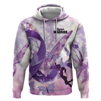 Personalized Polynesian Lupus Awareness Zip Hoodie Butterfly Hologram Lupus Warrior