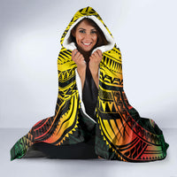 Hawaii Kanaka Maoli Flag Day Hooded Blanket Tropical Flowers LT01 - Polynesian Pride