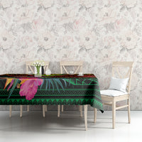 Hawaii Kanaka Maoli Flag Day Tablecloth Tropical Flowers