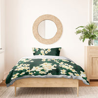 Hawaii Hibiscus Plumeria Green Bedding Set Polynesian Pattern LT01 - Polynesian Pride