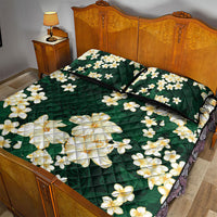 Hawaii Hibiscus Plumeria Green Quilt Bed Set Polynesian Pattern LT01 - Polynesian Pride