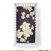 Hawaii Hibiscus Plumeria Purple Baby Bed Cover Polynesian Pattern