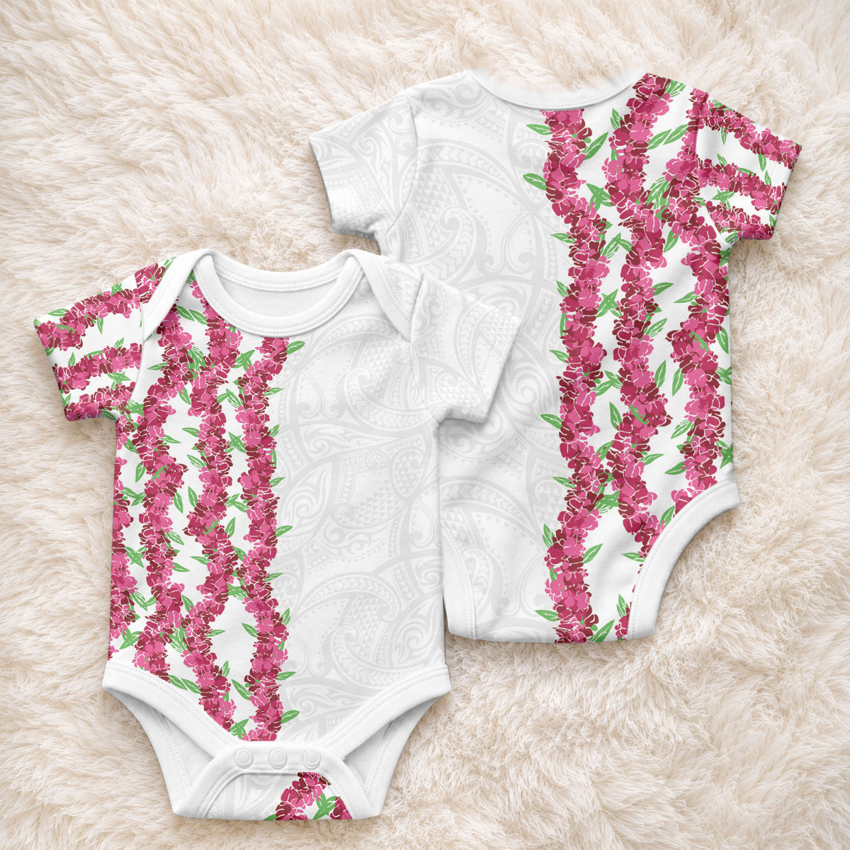 Hawaii Aalii Lei Baby Onesie Aalii Ku Makani LT01 - Polynesian Pride