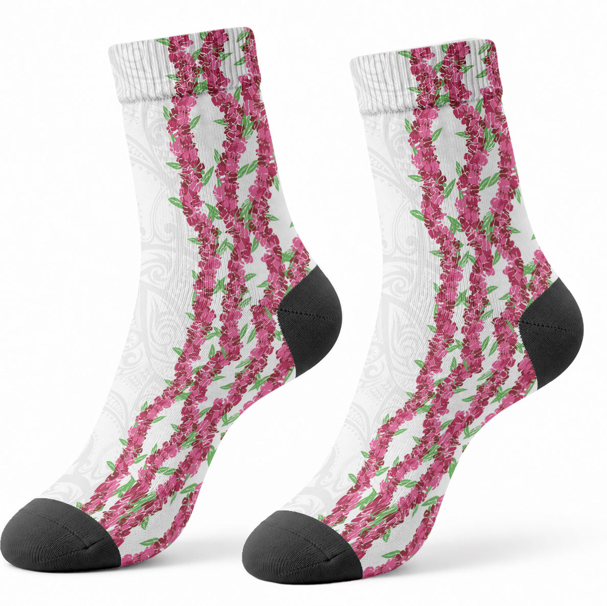 Hawaii Aalii Lei Crew Socks Aalii Ku Makani