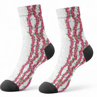 Hawaii Aalii Lei Crew Socks Aalii Ku Makani