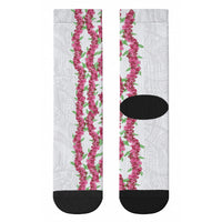 Hawaii Aalii Lei Crew Socks Aalii Ku Makani