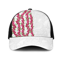 Hawaii Aalii Lei Mesh Trucker Cap Aalii Ku Makani LT01 One Size Black White - Polynesian Pride
