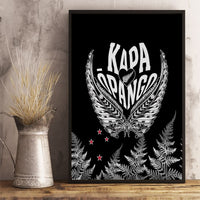 New Zealand Rugby Canvas Wall Art NZ Opango Forever Silver Fern Heart LT01 - Polynesian Pride