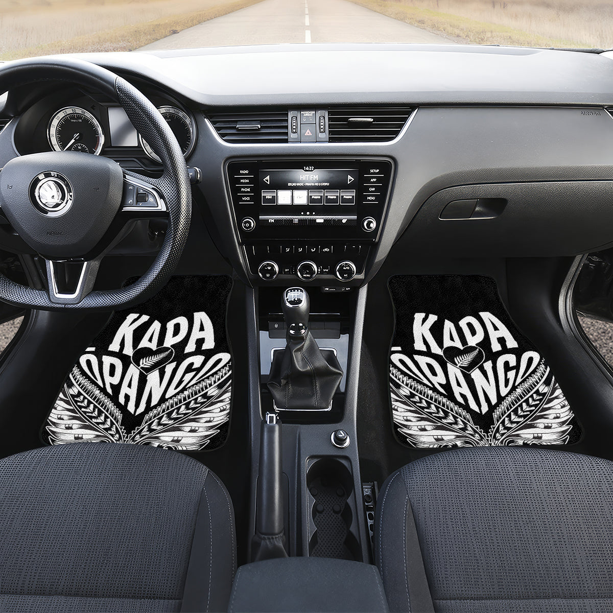 New Zealand Rugby Car Mats NZ Opango Forever Silver Fern Heart LT01 - Polynesian Pride