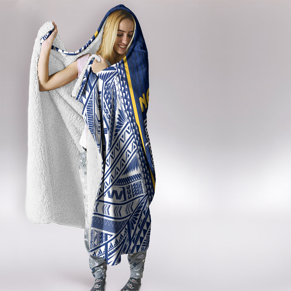 Nauru Independence Day Hooded Blanket Repubrikin Naoero Gods Will First LT01 - Polynesian Pride