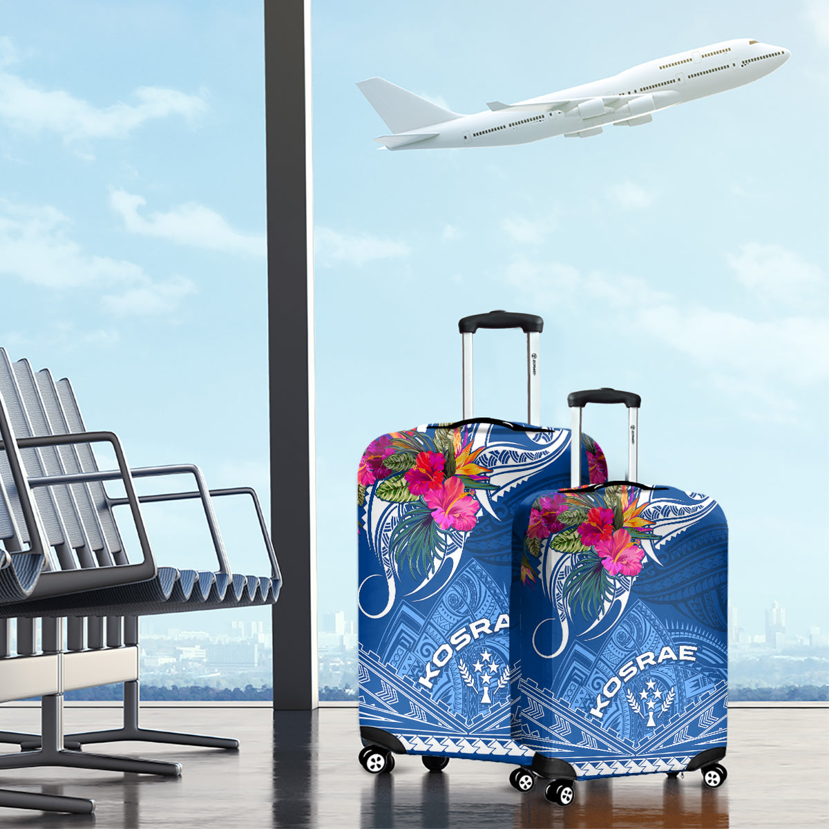 Kosrae Constitution Day Luggage Cover Kusaie Special Style LT01 - Polynesian Pride