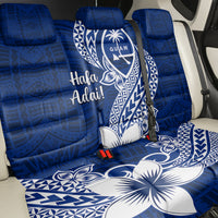 Hafa Adai Guam Back Car Seat Cover Polynesian Floral Blue Pattern LT01