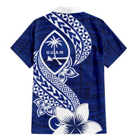 Hafa Adai Guam Family Matching Mermaid Dress and Hawaiian Shirt Polynesian Floral Blue Pattern LT01 - Polynesian Pride