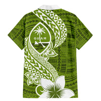 Hafa Adai Guam Family Matching Mermaid Dress and Hawaiian Shirt Polynesian Olive Green Blue Pattern LT01 - Polynesian Pride