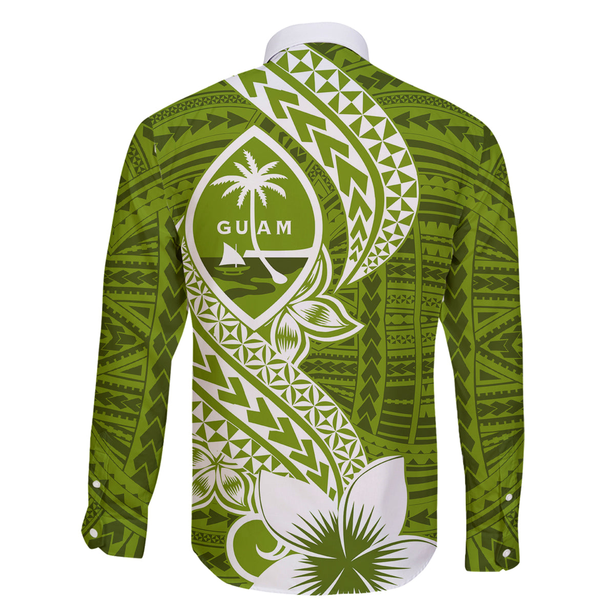 Hafa Adai Guam Family Matching Tank Maxi Dress and Hawaiian Shirt Polynesian Olive Green Blue Pattern LT01 - Polynesian Pride