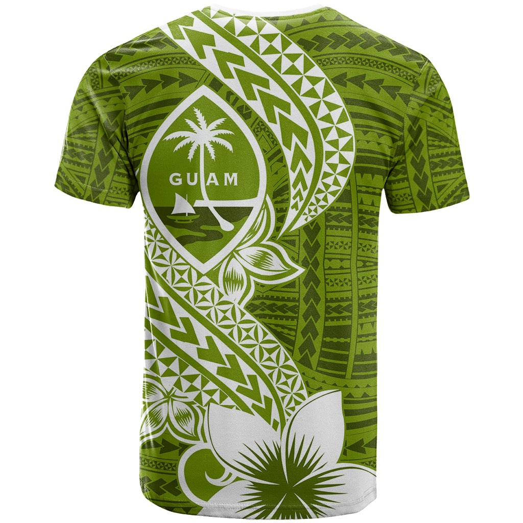 Hafa Adai Guam T Shirt Polynesian Olive Green Blue Pattern LT01 - Polynesian Pride