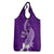 Hafa Adai Guam Grocery Bag Polynesian Floral Purple Pattern
