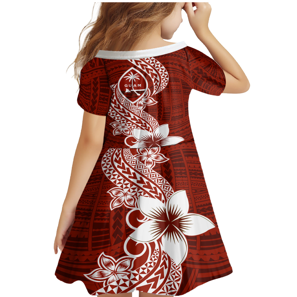 Hafa Adai Guam Family Matching Mermaid Dress and Hawaiian Shirt Polynesian Floral Red Pattern LT01 - Polynesian Pride