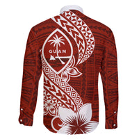 Hafa Adai Guam Family Matching Mermaid Dress and Hawaiian Shirt Polynesian Floral Red Pattern LT01 - Polynesian Pride