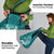 Hafa Adai Guam Grocery Bag Polynesian Floral Teal Pattern