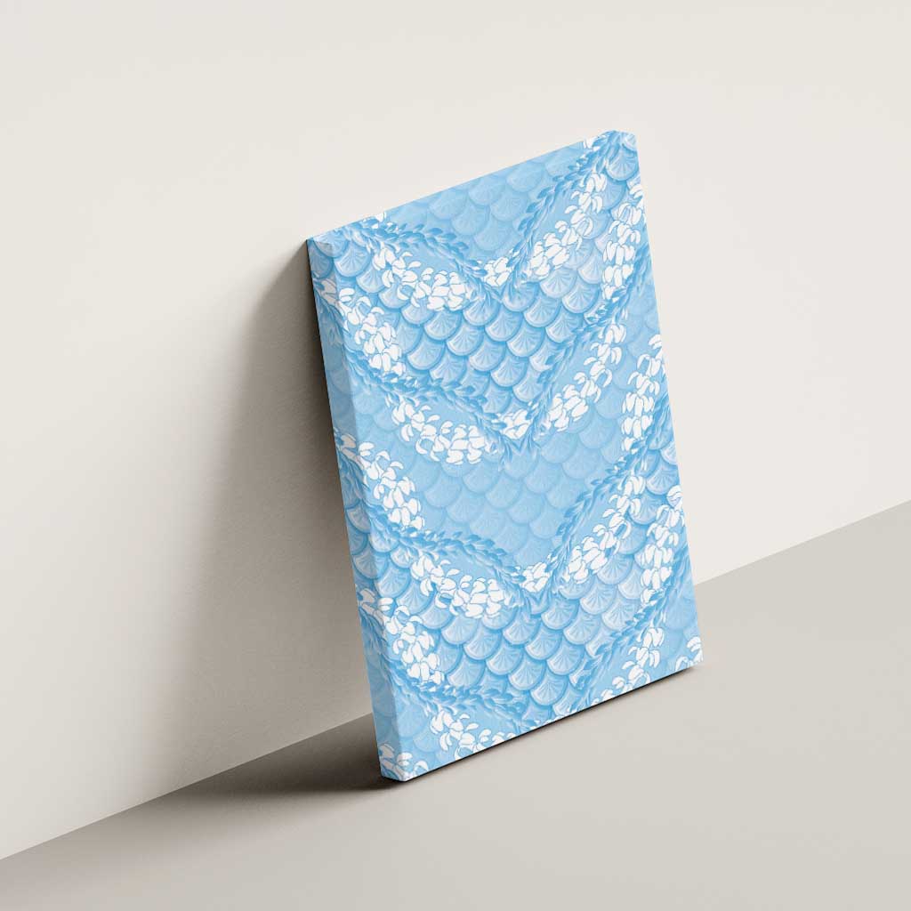 Baby Blue Mermaid Puakenikeni Maile Lei Canvas Wall Art