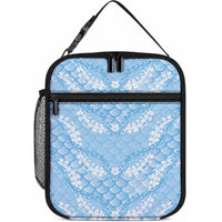 Baby Blue Mermaid Puakenikeni Maile Lei Lunch Bag LT01 10.2 × 8.3 × 4.3 inch Blue - Polynesian Pride