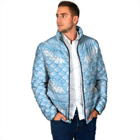 Baby Blue Mermaid Puakenikeni Maile Lei Padded Jacket