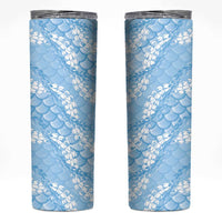 Baby Blue Mermaid Puakenikeni Maile Lei Skinny Tumbler