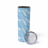 Baby Blue Mermaid Puakenikeni Maile Lei Skinny Tumbler