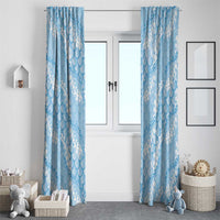 Baby Blue Mermaid Puakenikeni Maile Lei Window Curtain