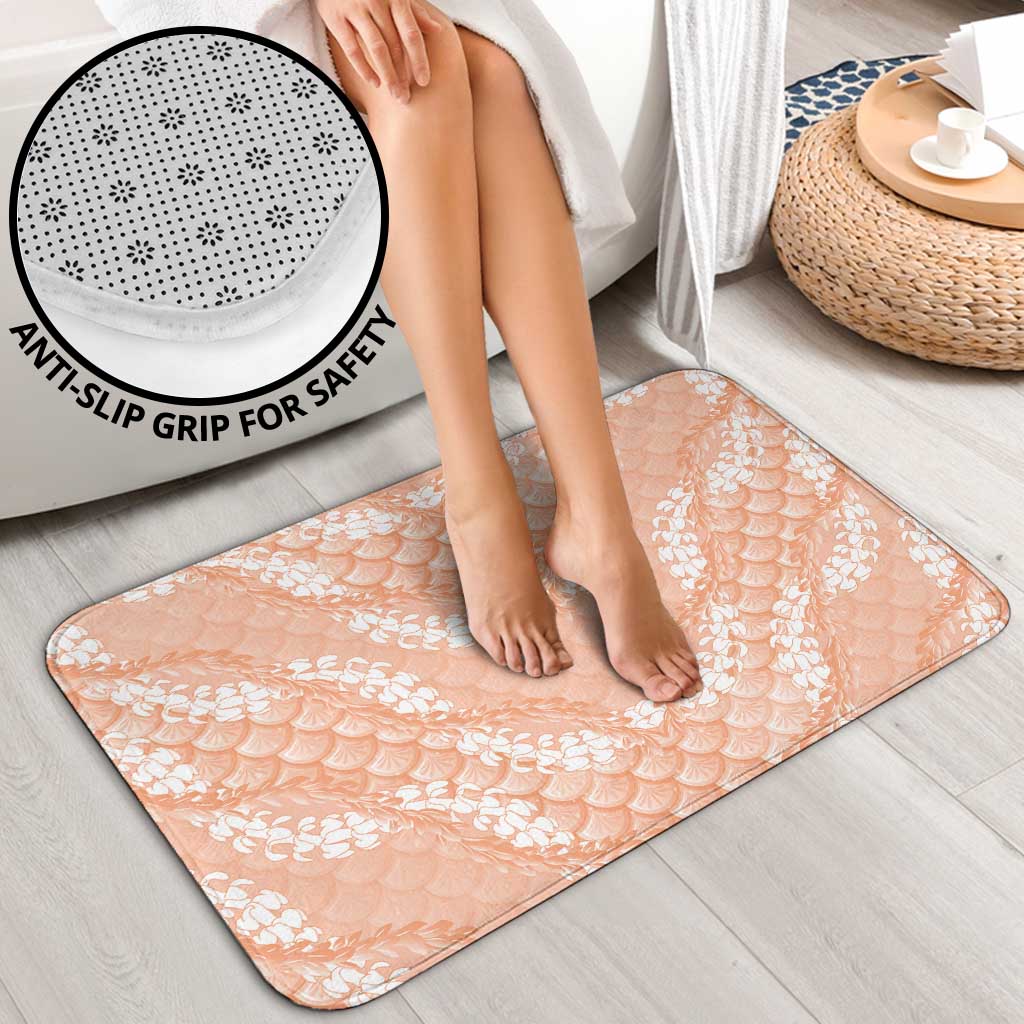 Apricot Mermaid Puakenikeni Maile Lei Bathroom Set