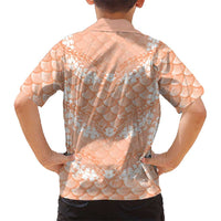 Apricot Mermaid Puakenikeni Maile Lei Hawaiian Shirt