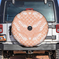Apricot Mermaid Puakenikeni Maile Lei Spare Tire Cover