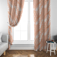 Apricot Mermaid Puakenikeni Maile Lei Window Curtain