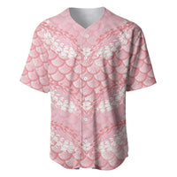 Soft Pink Mermaid Puakenikeni Maile Lei Baseball Jersey