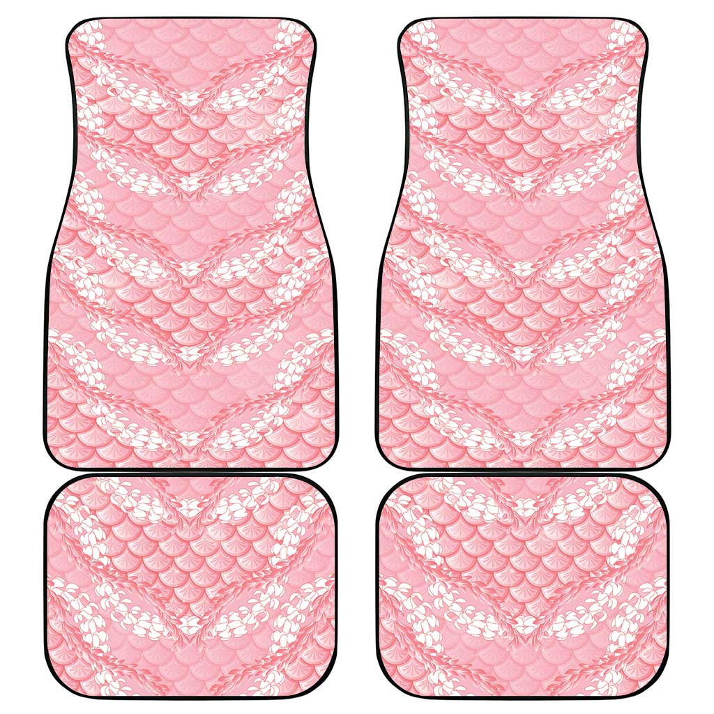 Soft Pink Mermaid Puakenikeni Maile Lei Car Mats