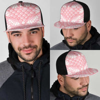Soft Pink Mermaid Puakenikeni Maile Lei Mesh Trucker Cap