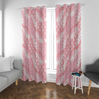 Soft Pink Mermaid Puakenikeni Maile Lei Window Curtain