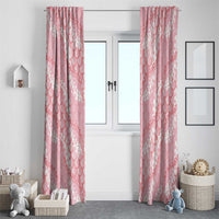 Soft Pink Mermaid Puakenikeni Maile Lei Window Curtain