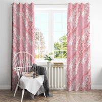 Soft Pink Mermaid Puakenikeni Maile Lei Window Curtain