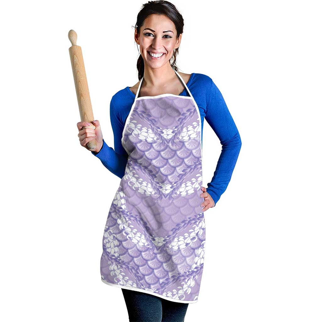 Lilac Mermaid Puakenikeni Maile Lei Apron