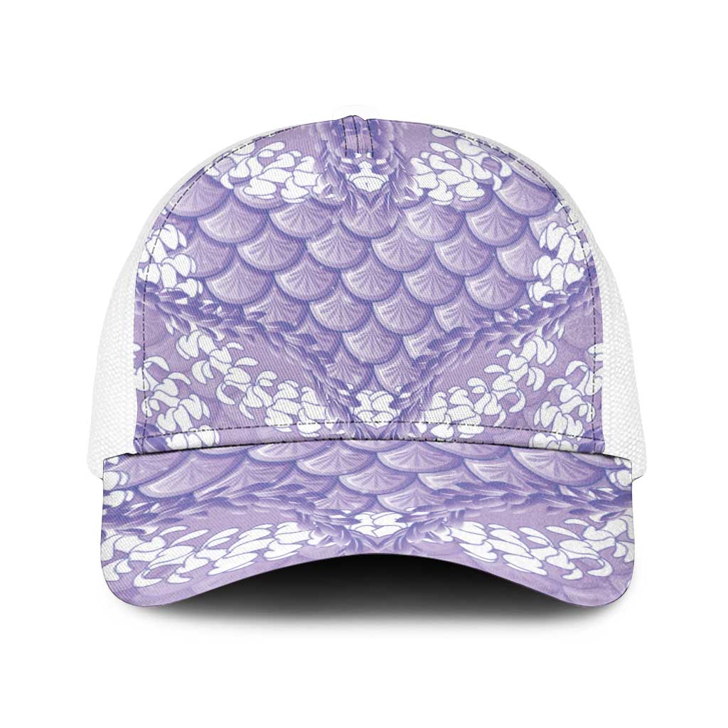 Lilac Mermaid Puakenikeni Maile Lei Baseball Net Cap