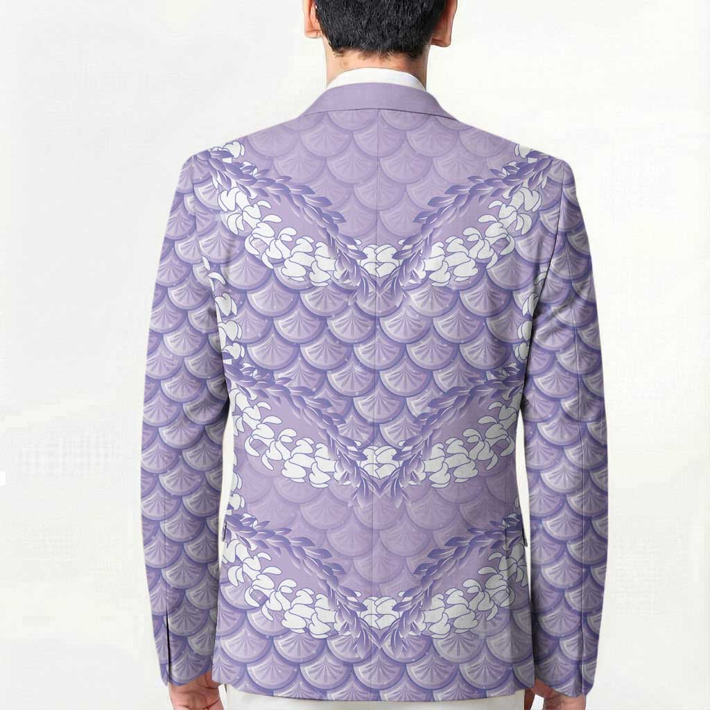 Lilac Mermaid Puakenikeni Maile Lei Blazer