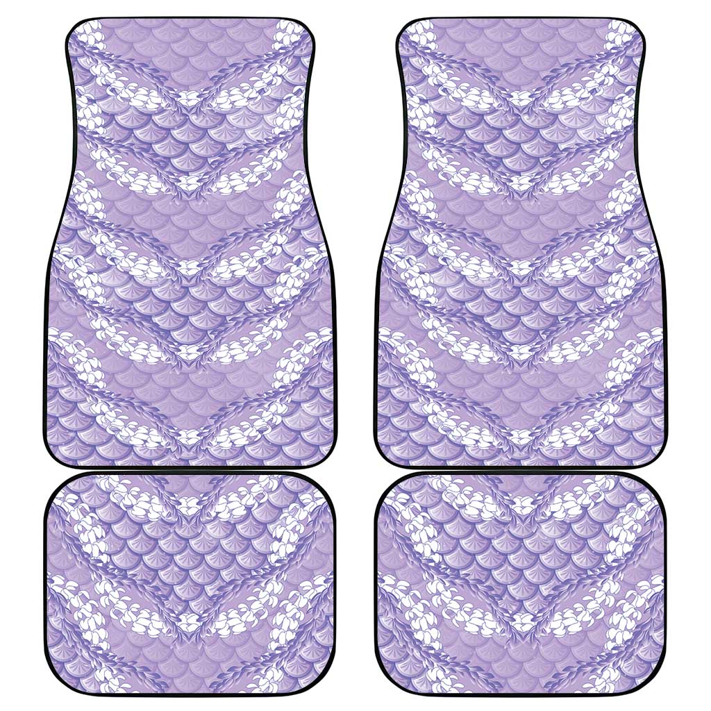 Lilac Mermaid Puakenikeni Maile Lei Car Mats