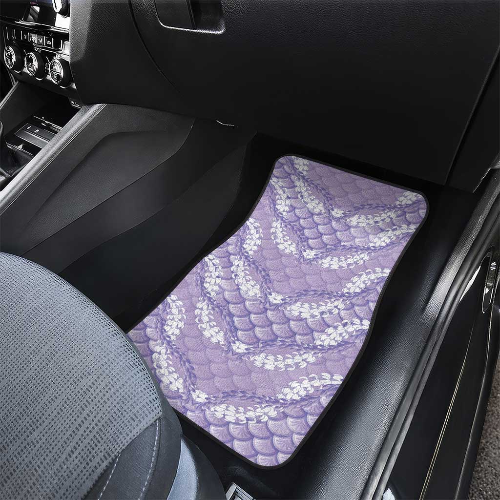 Lilac Mermaid Puakenikeni Maile Lei Car Mats